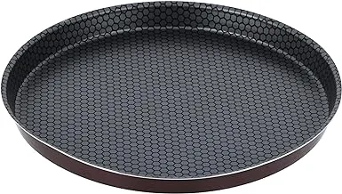 Trueval round teflon pizza pan, size 30 - maroon