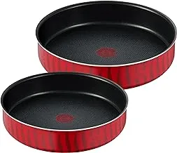 Tefal tempo flame round oven tray set, size (26-30) cm, red - 220089984