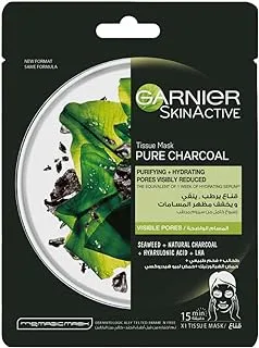 Garnier pore tightening pure charcoal hydrating face tissue mask