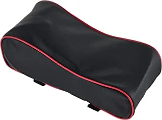 Beauenty Car center console armrest thick cushion, memory foam auto seat arm rest extender arm rest pillow pad support for car home office, chair armrest cover for elbow & forearm (black & red)