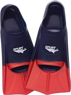 SPURT Silicone Swimming Fins Size 31.5-33 Red and Navy