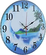 Solo B868 Wooden Round Analog Wall Clock - 40 cm