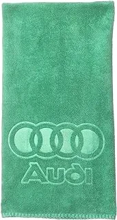 Audi Car Drying Towel, Free Microfiber Cleaning Cloth, Premium Professional Soft Microfiber Towel, Super Absorbent Detailing Towel for Car/Windows/Screen/Kitchen - Green