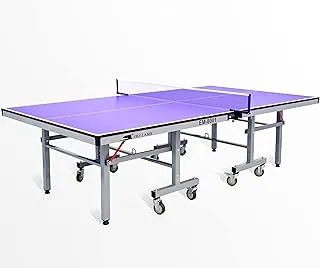 SKY LAND Sports Table Tennis Table Single Folding Movable Ping Pong Table, TT Table Blue Em-8001