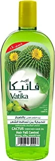 Vatika Naturals Cactus Enriched Anti-Hair Fall Oil 90ml| Natural Extracts of Cactus, Olive & Cumin | For Strong & Smooth Hair