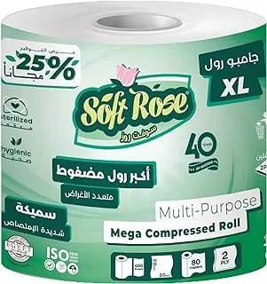 Soft Rose Jumbo Tissues Roll, XL - 750 gm