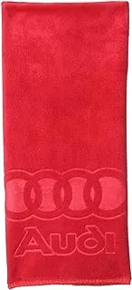 Audi Car Drying Towel, Free Microfiber Cleaning Cloth, Premium Professional Soft Microfiber Towel, Super Absorbent Detailing Towel for Car/Windows/Screen/Kitchen - Red