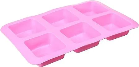 MT Silicone Baking Cupcake Mold, 6 Holes - Pink