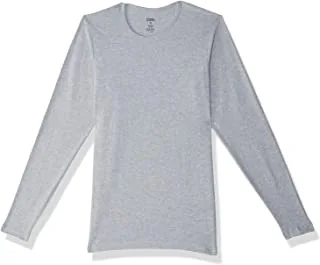 Cool Plain Long Sleeves Round Neck Undershirt for Men