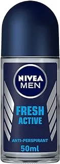 NIVEA MEN Antiperspirant Roll-on for Men, Fresh Active Fresh Scent, 50ml