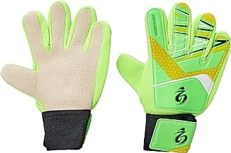 Generic Football Goal Keeper Full Finger Gloves, Size 5 - Green - (27×15) cm