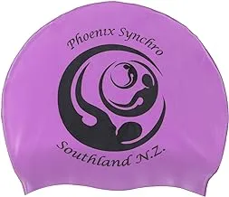 SPURT Silicone Swimming Cap for Kids in Folder Purple and Black