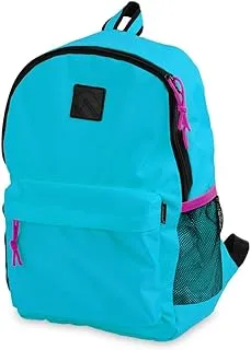 Mintra Unisex School Backpack 2 Pocket, Turquoise, 15 L ( 34 X 26 X 10 Cm )