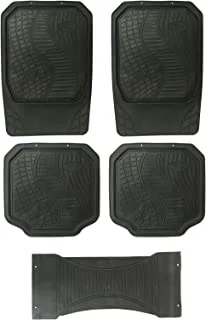 Generic Heavy Duty 4pc Front & Rear Rubber Floor Mats for Cars, SUV, Van & Truck,All Weather Protection Universal Fit , No1