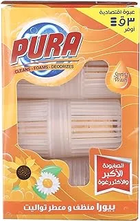 Pura economic simple toilette freshener - 3 pieces, orange