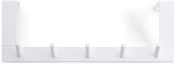 Rayen White Painted Steel Door Hook Rack