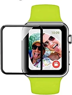 Apple Watch 42mm Screen Protector, 3D Curved Edge Full Coverage Tempered Glass Screen Protector for Apple Watch Series 1/2/3