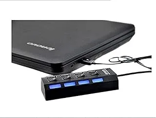 High speed mini 4 port usb hub usb 2.0 hub for laptop pc computer-black