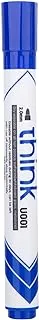 Deli u00130 dry erase marker with bullet tip, 2.0 mm - blue