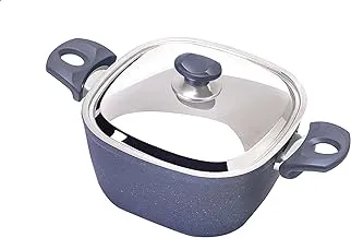 Top Chef Granite Square Cooking Pot, Size 18 - Grey