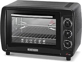 BLACK+DECKER 35L Double Glass Multifunction Toaster Oven with Rotisserie for Toasting/Baking/Broiling Black TRO35RDG-B5