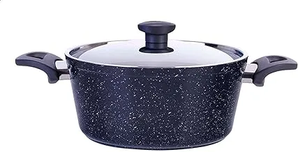 Top Chef Granite Cooking Pot, Size 20 - Black