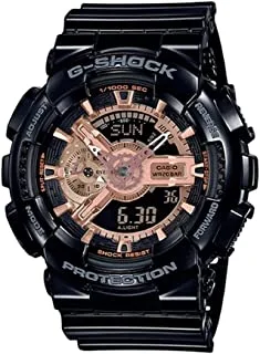 Casio G-SHOCK Ga-110MMC-1aDR Rose Gold Dial Resin Band Round analog Unisex Watch - Black