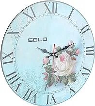 Solo B67 Modern Wooden Round Analog Wall Clock - 40 cm