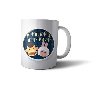 Ceramic Bogy and Tamtam Print Mug - Multi Color