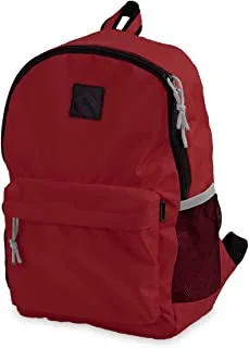 Mintra Unisex School Backpack 2 Pocket, Dark Red, 15 L (34 X 26 X 10 Cm)