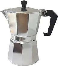 Stovetop Moka Espresso Machine, 1 Cup, Silver