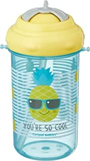 Canpol babies Sport Cup with Flip-top Silicone Straw 400 ml SO COOL yellow