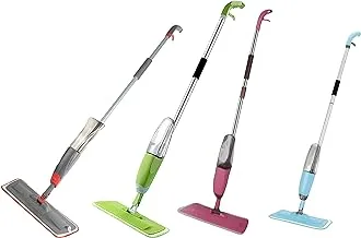 Healthy spray mop with microfibre cleaning pad, Assorted color