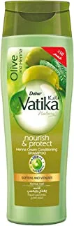 Vatika Naturals Nourish & Protect Shampoo 180ml +15% OFF | Olive & Henna Conditioning Cream | Softens & Vitalizes | For Normal Hair