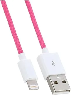 Lecord lightning to usb 1 meter charging cable - pink