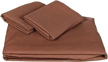 Lantique Fitted Bed Sheet Set, 3 Pieces - 240x260 cm - Brown