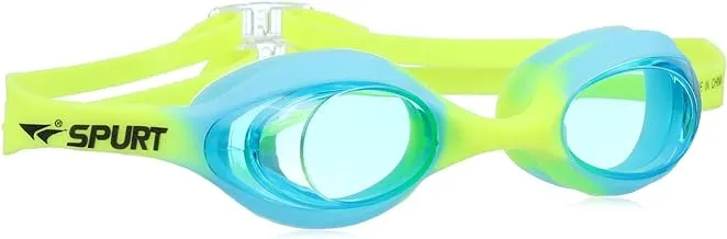 SPURT Swimming Goggles with Blue Lenses 18D-122 Blue and Light Green