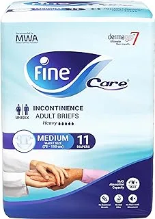 Fine Care Incontinence Adult Diapers breifs, Medium Size ,Waist 75-110 cm, Count 11