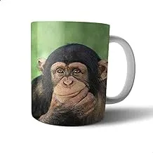 Ceramic Monkey Print Mug - Multi Color