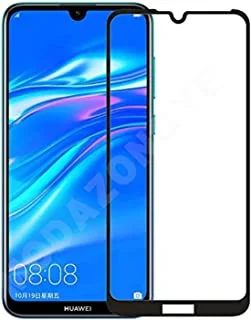 Tempered glass for huawei y7 2019 full screen protector - black frame