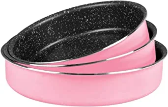 Grandi Cook Plus Granite Oven Tray Set, Pink - 3 Pieces