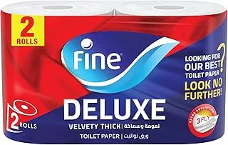 Fine Deluxe - 3 Ply Toilet Tissue Paper - 2 Rolls