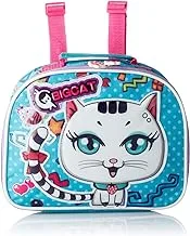 Big cat print lunch bag, 20 x 23 cm - multi color