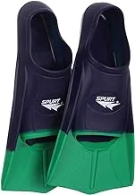 SPURT Silicone Swimming Fins Size 33-34 Green and Navy