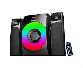 Mediatech MT-5619 Speaker and Subwoofer, 3 Pieces - Black, Bluetooth