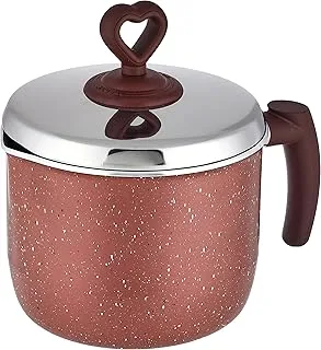 Nouval Lovely Hearts Milk Pot With Stainless Steel Lid 16 Cm 16 Cm