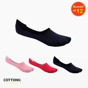 Cottonil Cotton Basic Man Invisible Socks - Pack Of 12