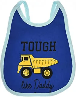 Mix&Max Cotton Bib Printed Tough For Boys-Blue&Baby Blue