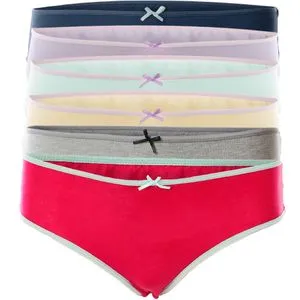 Mesery Bundle Of Six Ultra Soft Hipster Panties - For Girls