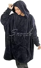 Snooze, Over-sized Wearable Blanket with Hodi, Dark blue